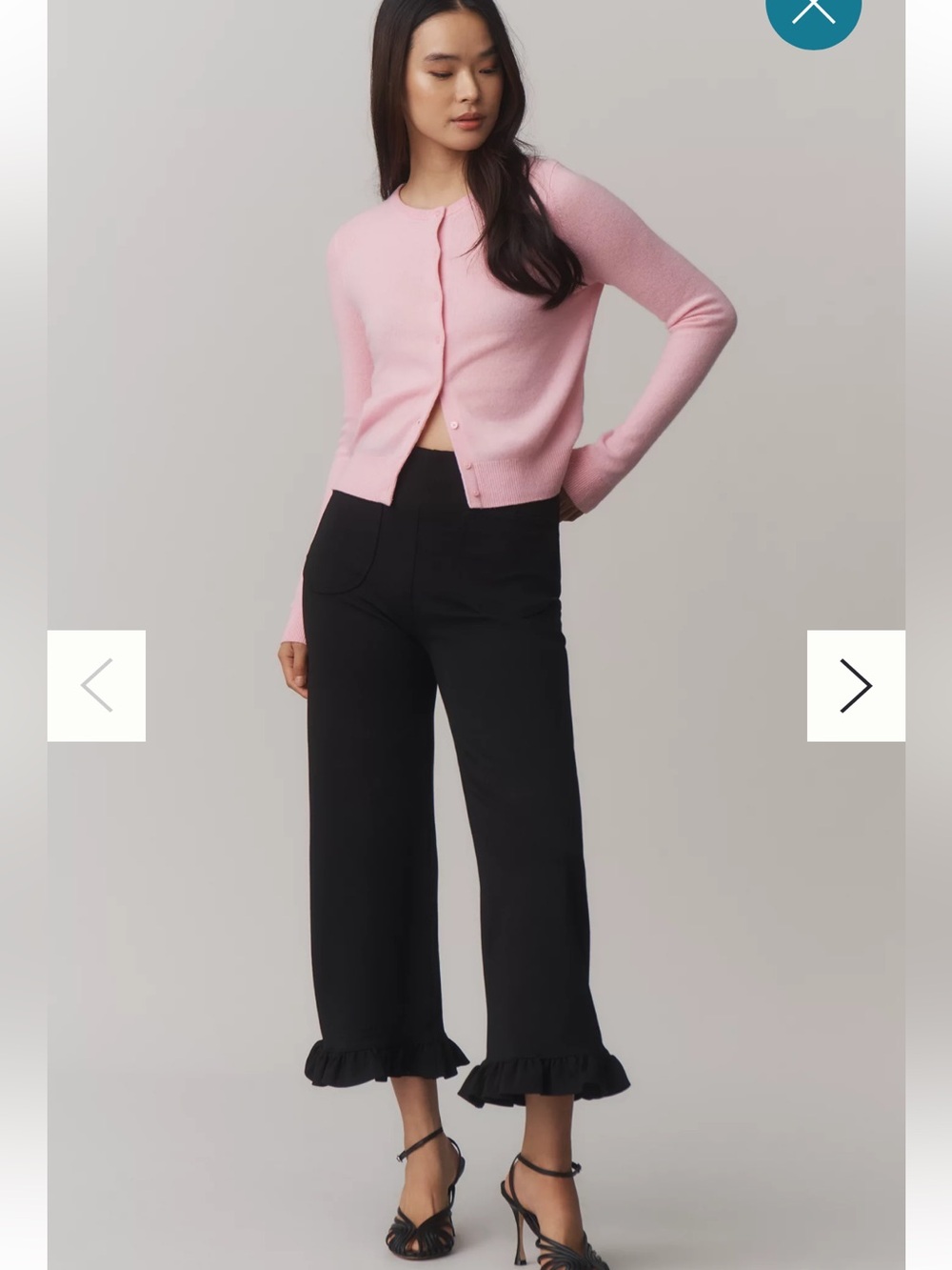 NWT retail $130 size 25 #Anthropologie, #Maeve Ruffle hem crop wide leg pants
